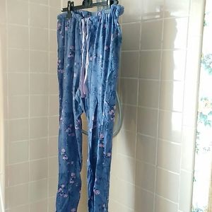 NWOT Blue Floral Bottoms
